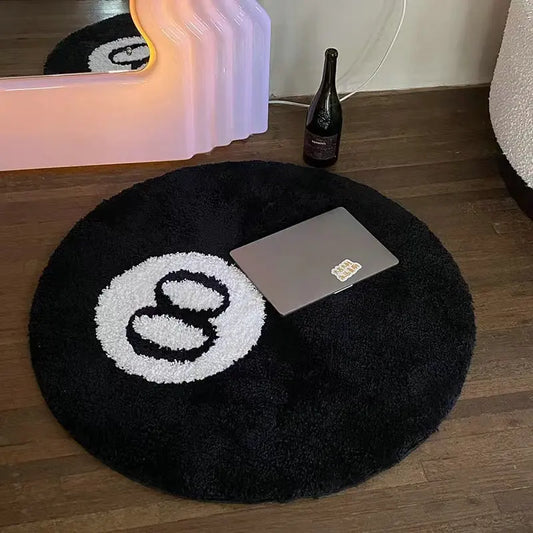 Retro 8-Ball Tufted Rug