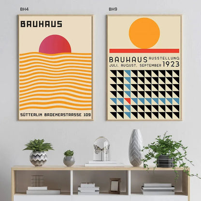 Stylish modern geometric Bauhaus prints BH4 and BH9