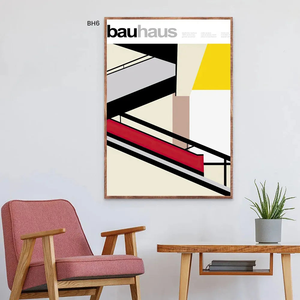 Stylish modern geometric Bauhaus print BH6