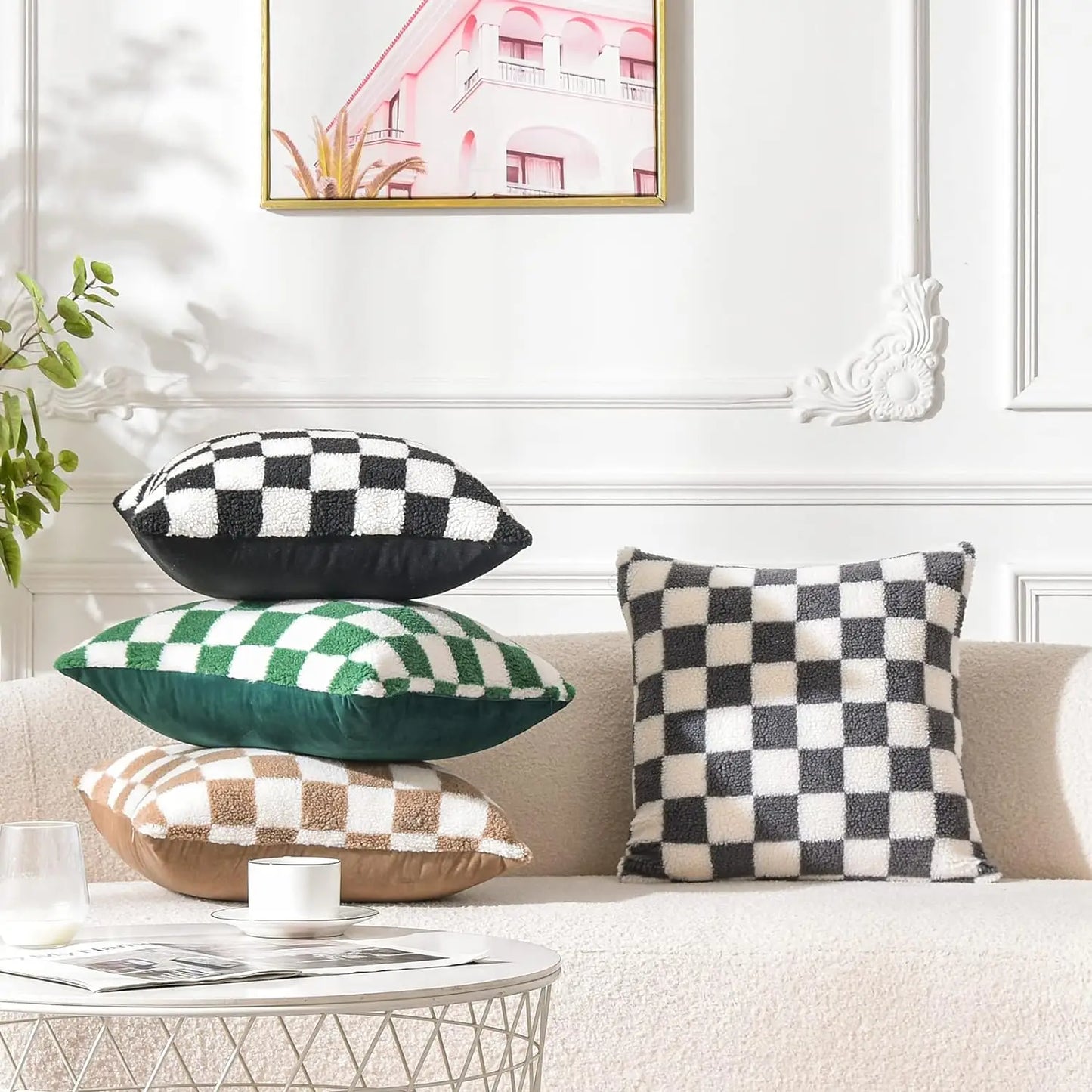 Checkerboard Cushion Cover