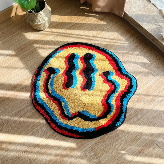 Trippy Smiley Tufted Rug