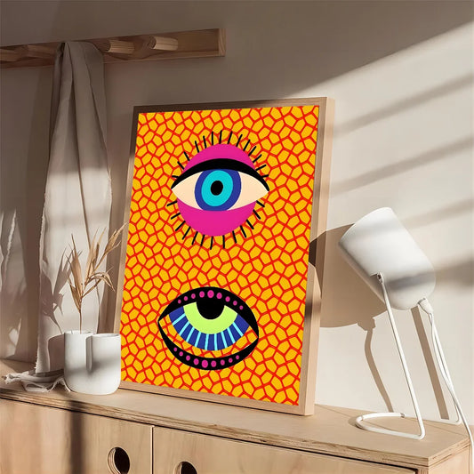 Seeing Eyes Bright Maximalist Print